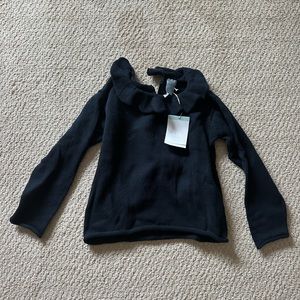 NWT Navy ruffle sweater